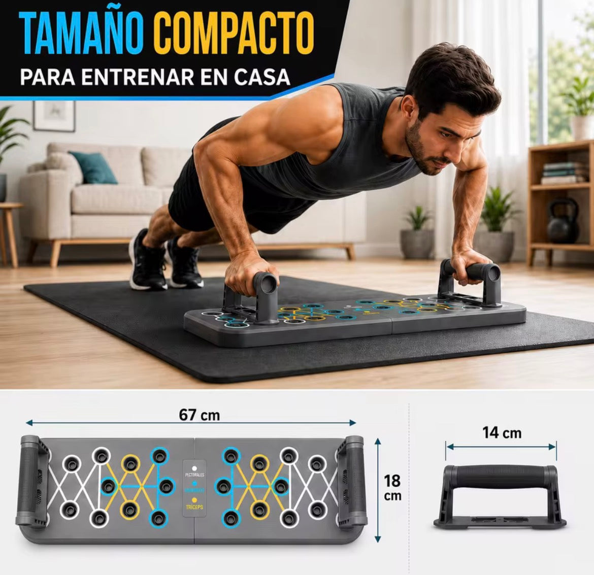 Tabla de Flexiones Multifuncional – Push Up Pro