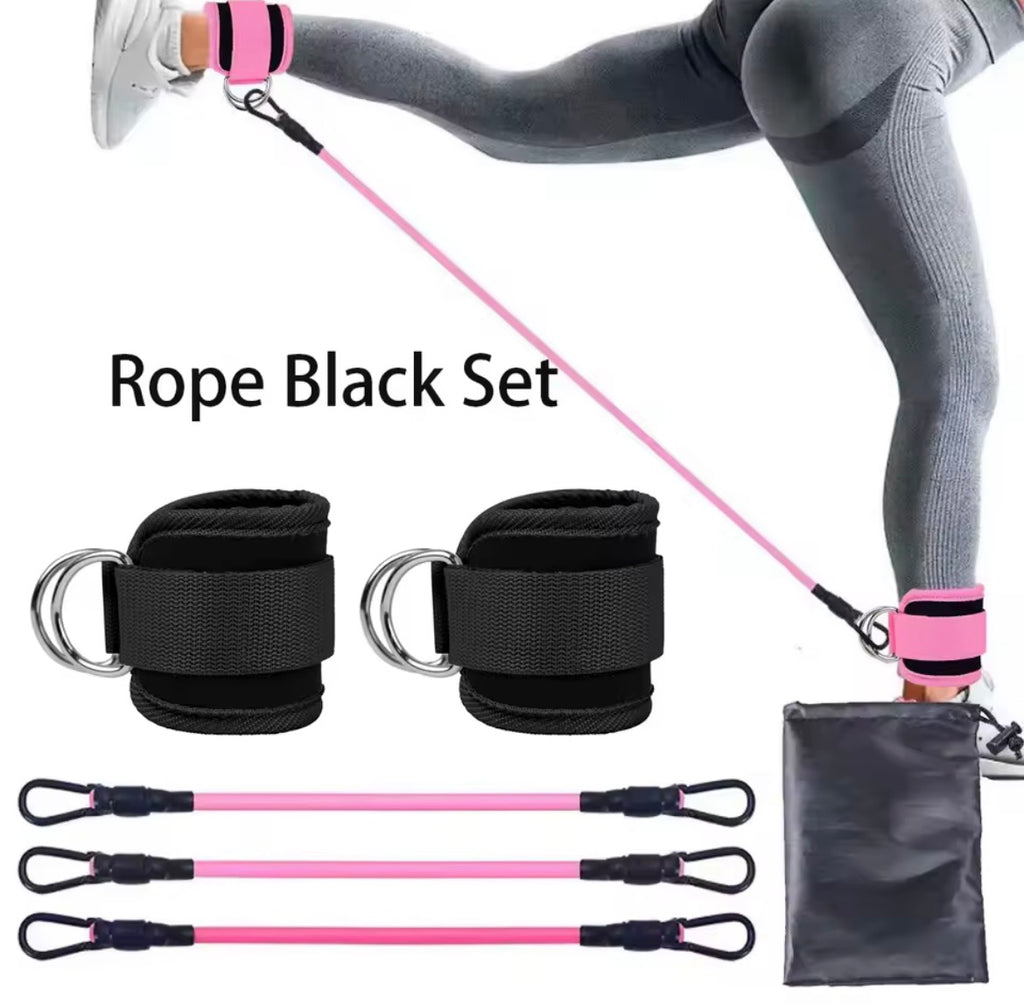 Kit de Bandas de Resistencia con Tobilleras – Piernas y Glúteos